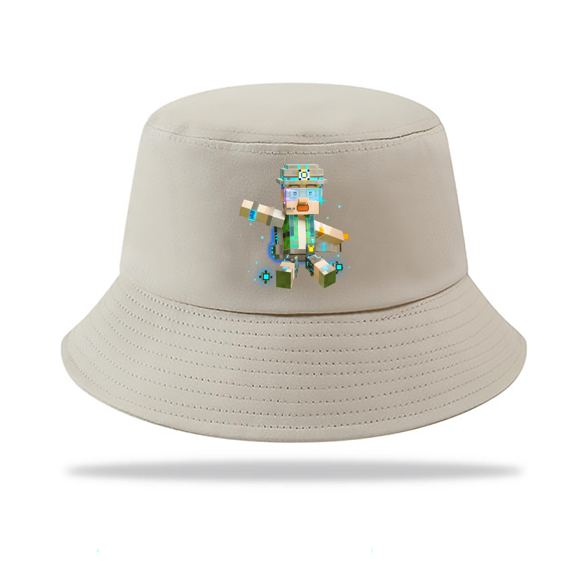 （画像用） マインクラフト ブロックの世界 Minecraft MC Block world アウトドア日除けバケットハット